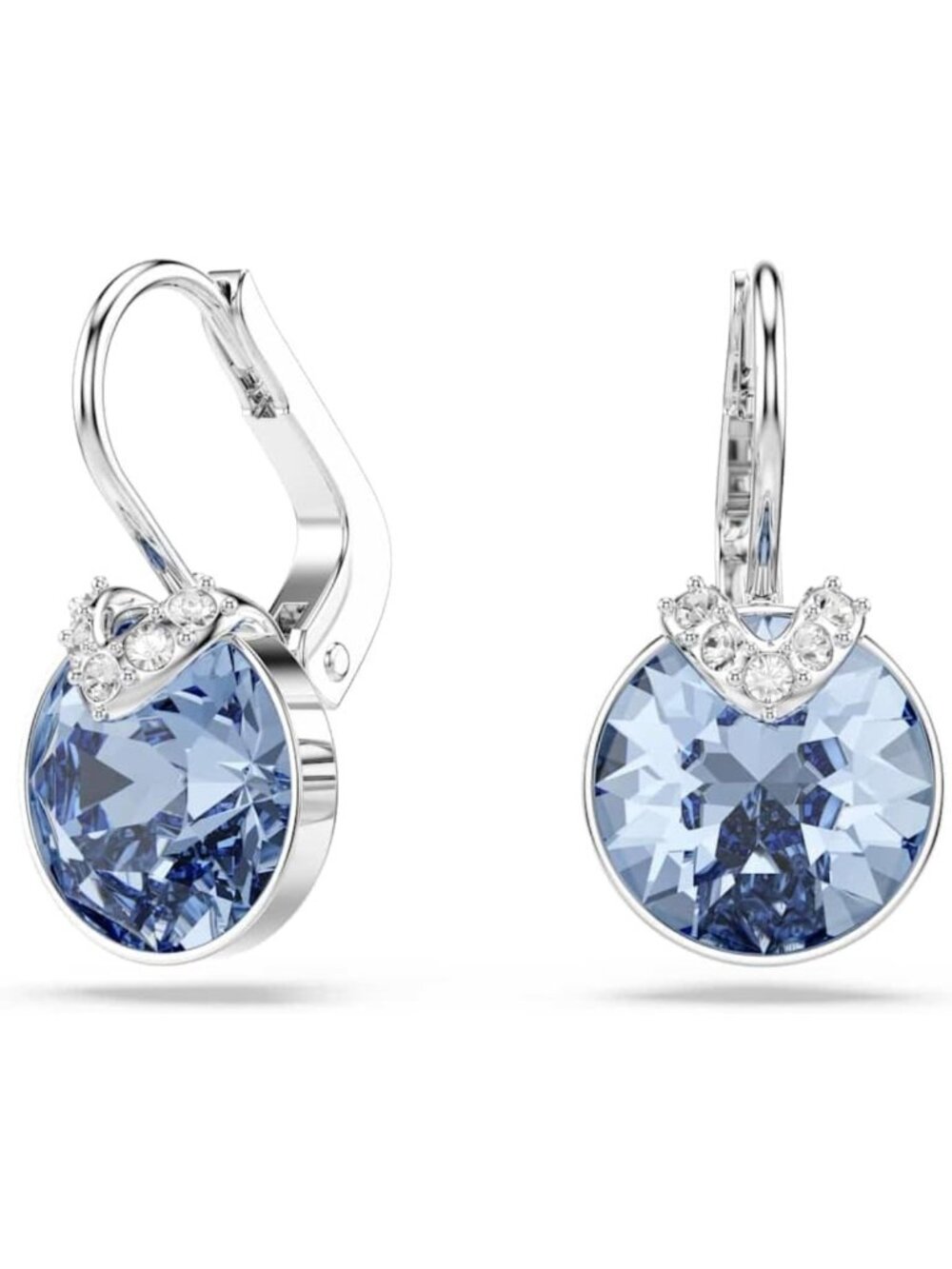 Elegant Birthstone Pendant Necklace, Square-Cut Stone & Crystals, Rhodium Finish